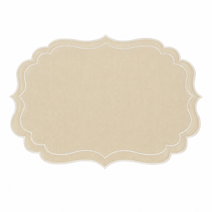 Tovaglietta Rettangolare Idrorepellente Beige/Bianco