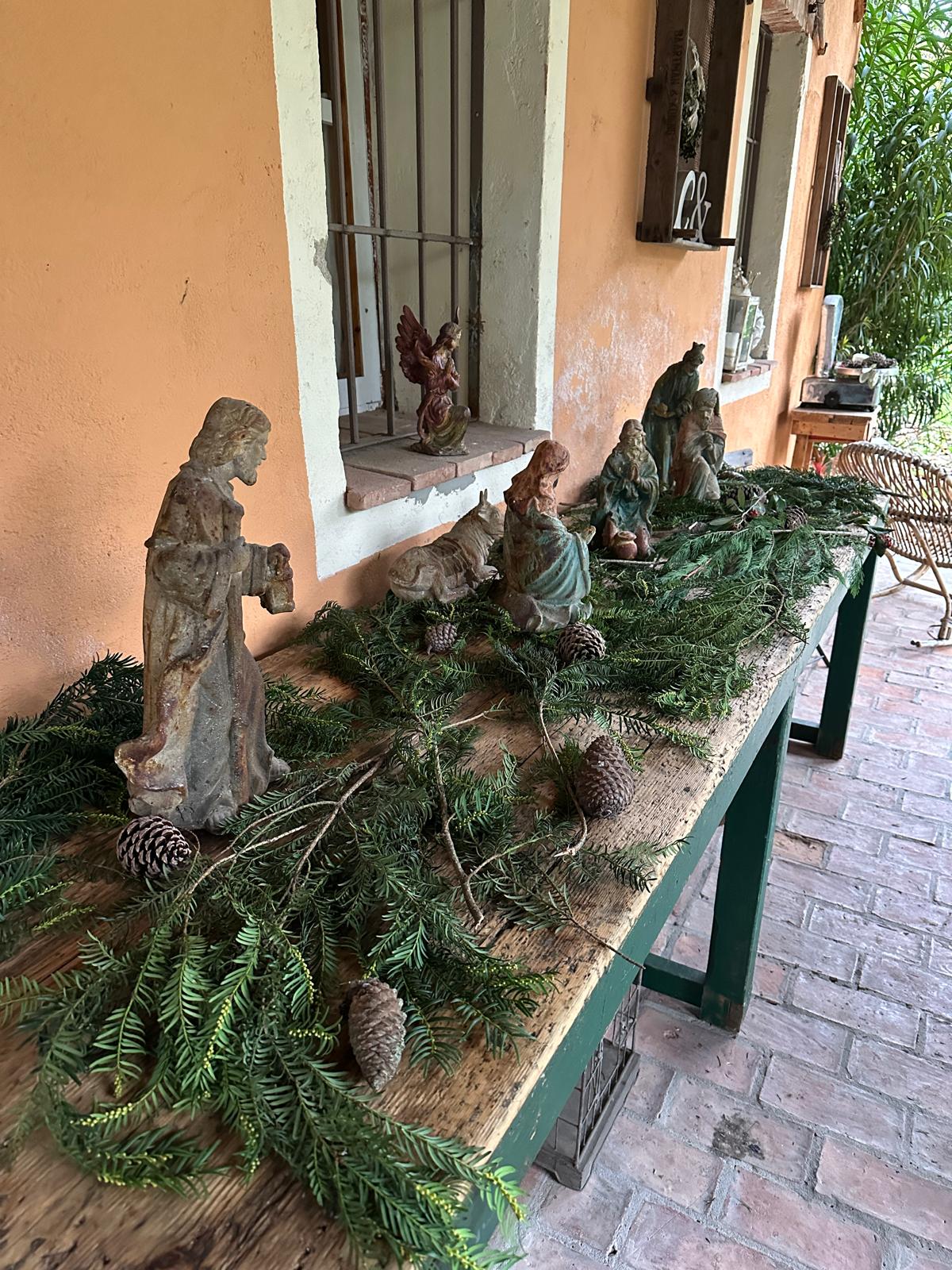 Set Presepe Anticato 9 Pezzi