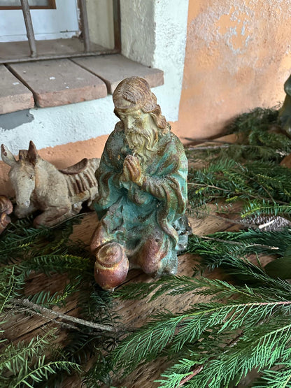 Set Presepe Anticato 9 Pezzi