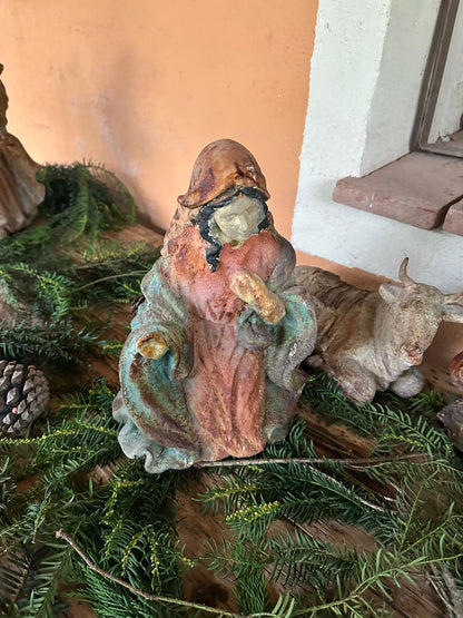Set Presepe Anticato 9 Pezzi