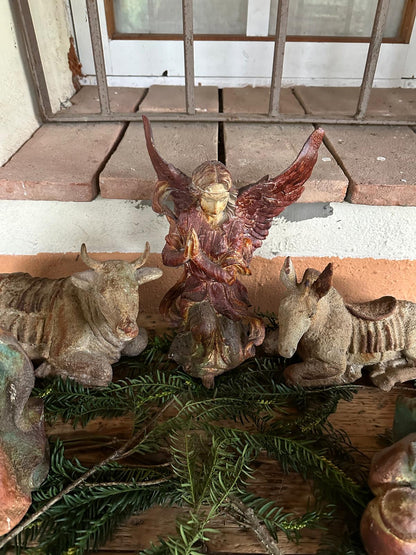 Set Presepe Anticato 9 Pezzi