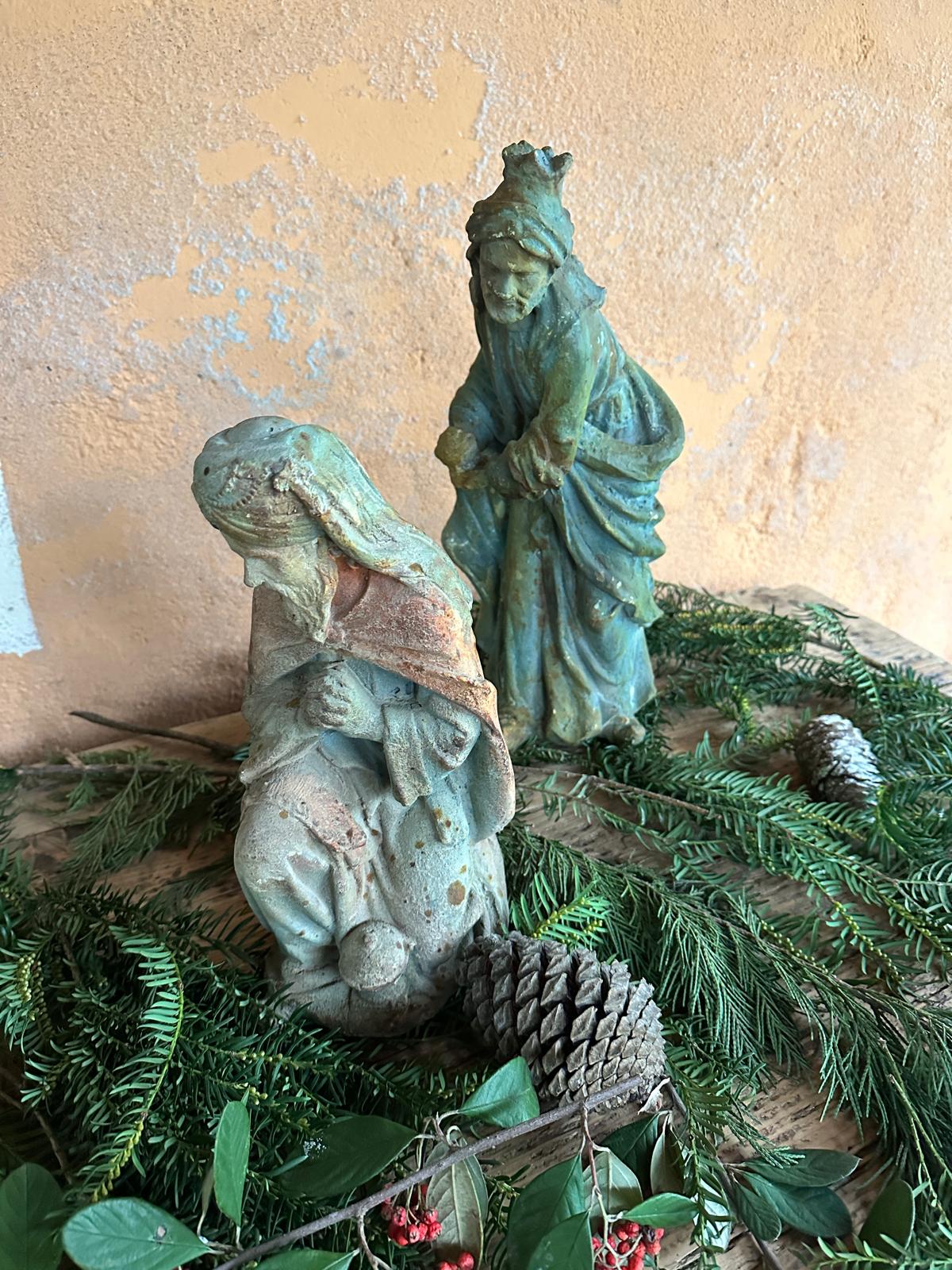 Set Presepe Anticato 9 Pezzi