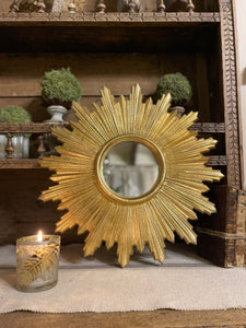 Cornice Rotonda Con Decori A Punta Foglia Oro
