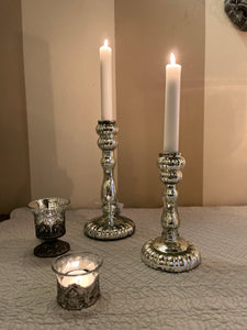 Candelabro Argento Con Scalantura