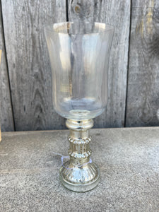 Vaso Con Piedistallo Argento