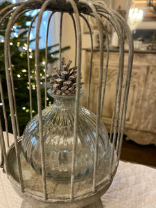 Vaso Decorato  In Vetro