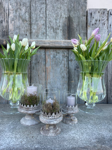 Vaso Con Piedistallo Decorato