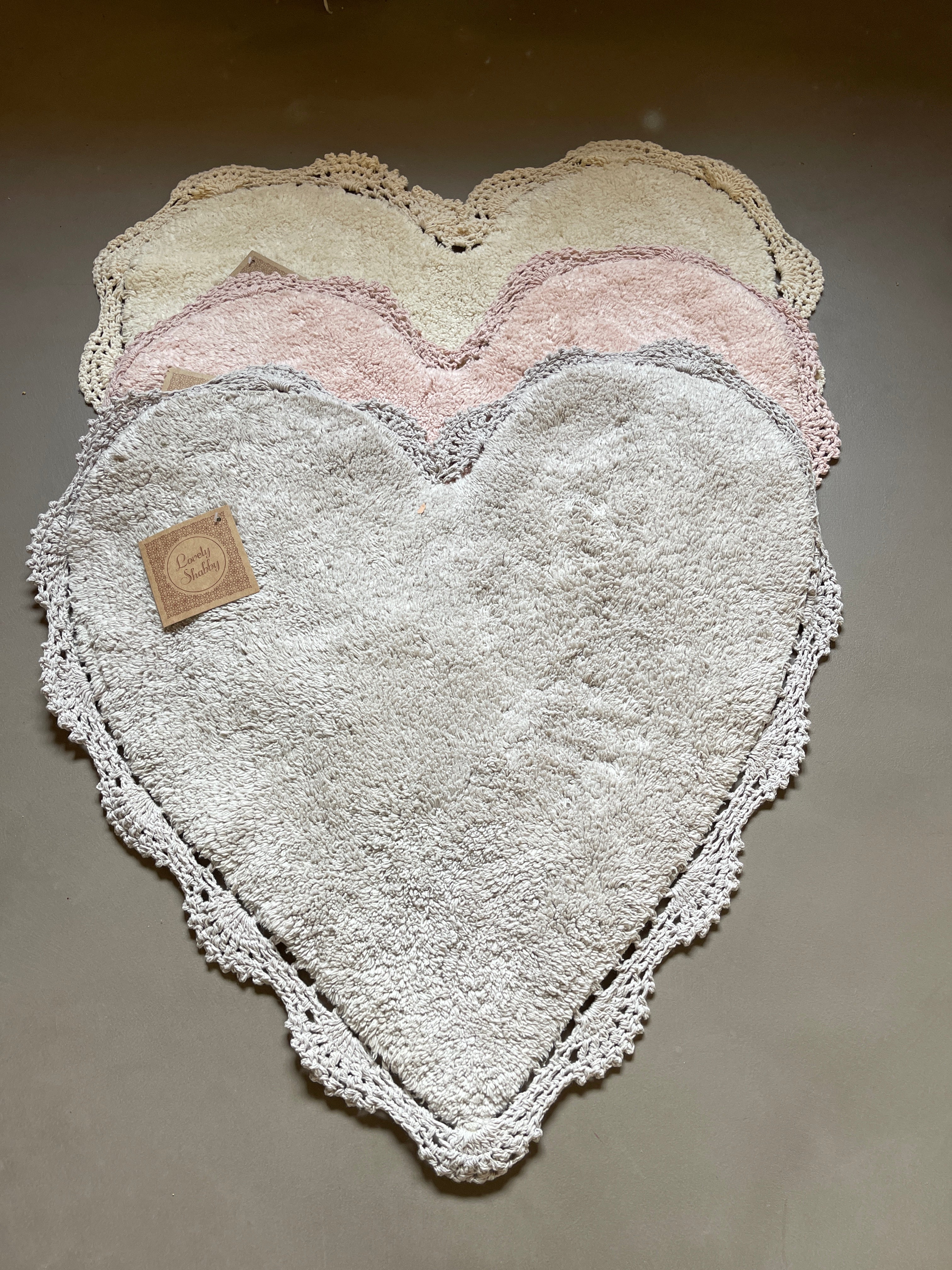 Tappeto Da Bagno Cuore Con Crochet – Shabby Barn