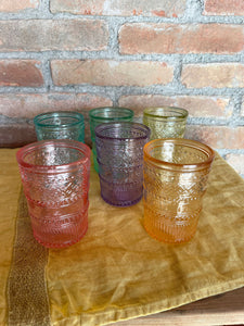 Set di 6 Bicchieri Vetro Colorati