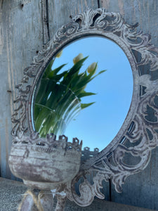 Specchio Decorato Con Portacandela
