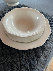 Servizio Piatti Bianco Con Decoro Artic White