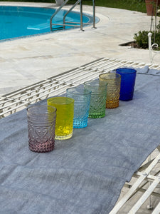 Set di 6 Bicchieri Vetro Colorati