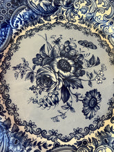 Carica l&#39;immagine nel visualizzatore di Gallery, Piatto Da Portata Blu Old England Decorazione Floreale
