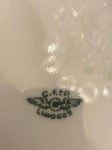 Servizio Piatti Antico Limoges Con Decori Floreali