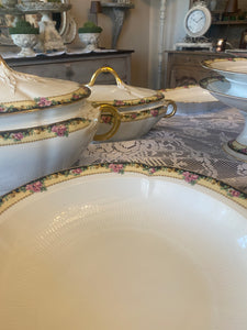 Servizio Piatti Antico Limoges Con Decori Floreali