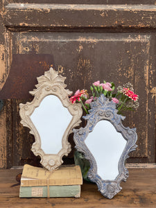 Specchio Con Decori Foglie E Riccioli
