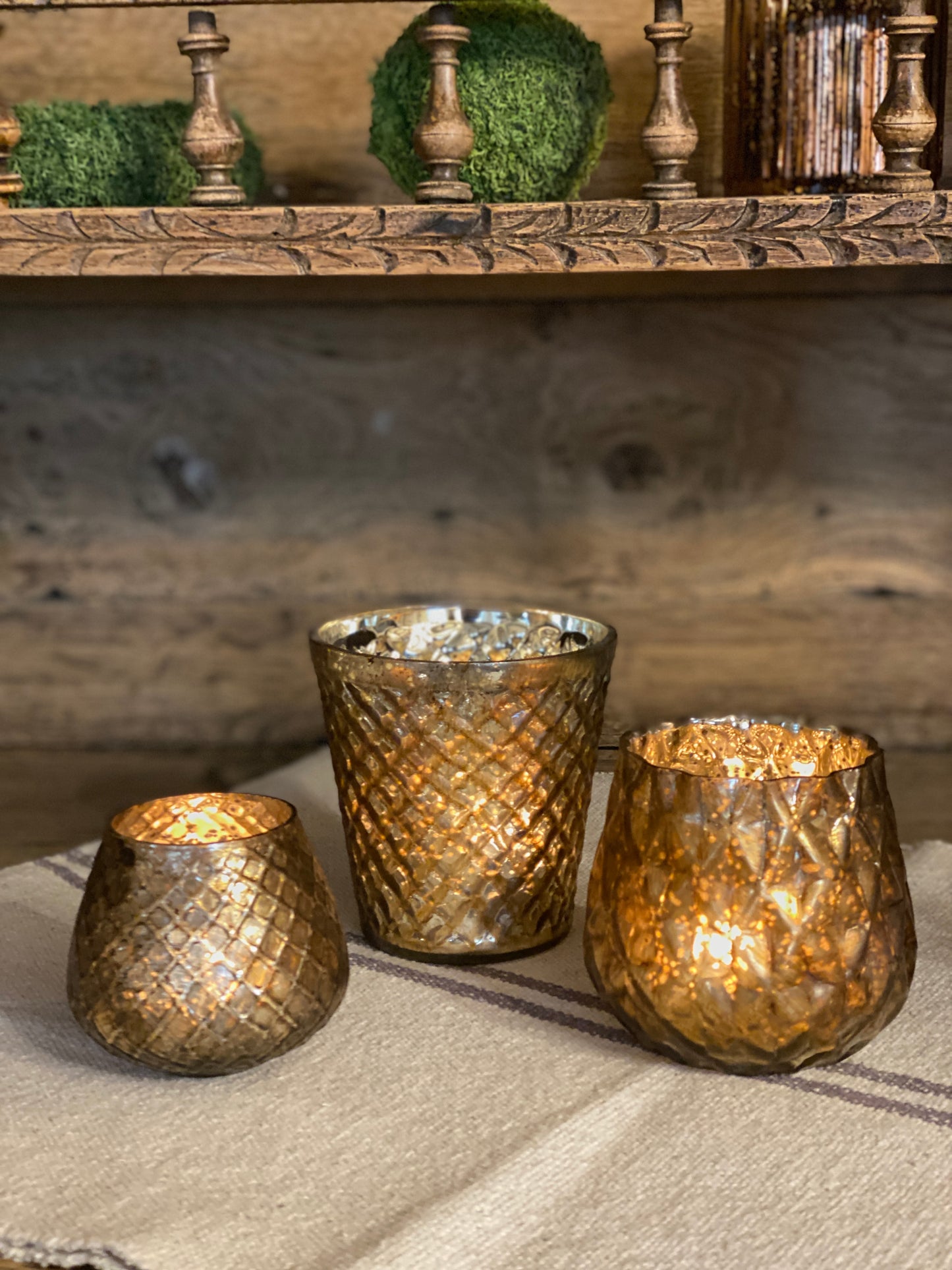 Bicchiere Porta Tealight Champagne