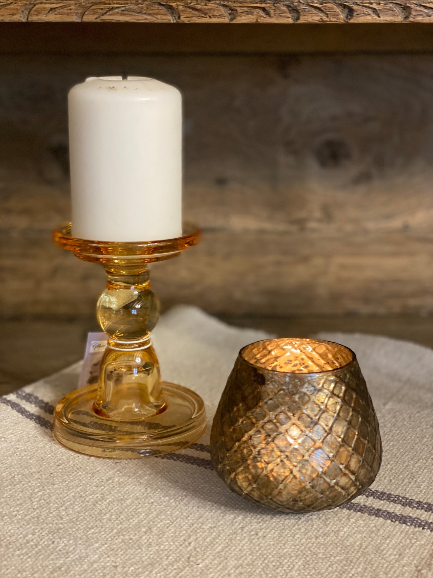 Bicchiere Porta Tealight Champagne