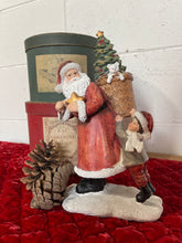 Carica l&#39;immagine nel visualizzatore di Gallery, Decoro Santa Claus Con Bimbo e Led
