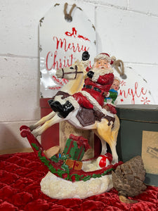 Decoro Santa Claus Con Cavallo