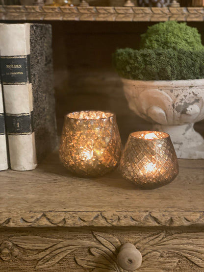 Bicchiere Porta Tealight Champagne