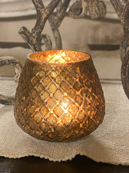 Bicchiere Porta Tealight Champagne
