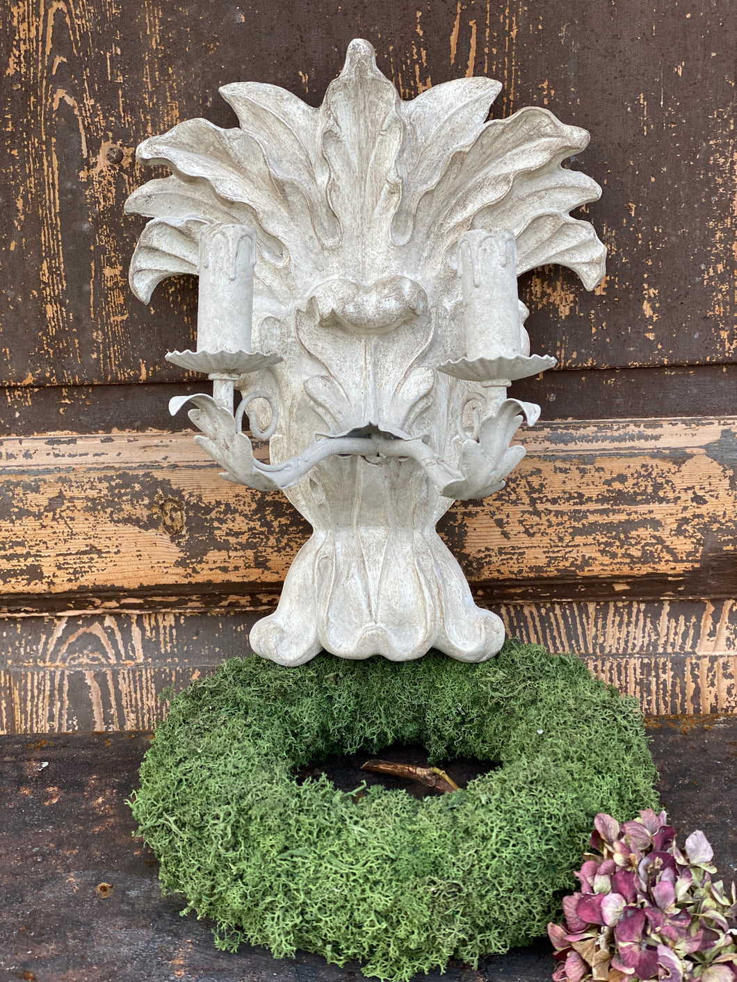 Applique In Legno Con Foglia Grande
