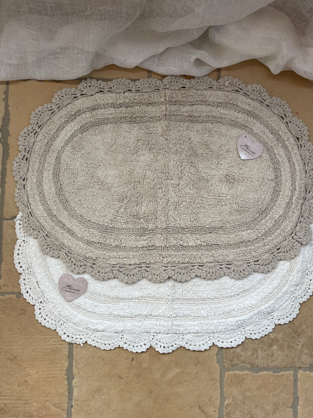 Tappeto Bagno Con Crochet Ovale