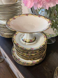 Servizio Piatti Antico Limoges Con Decori Floreali