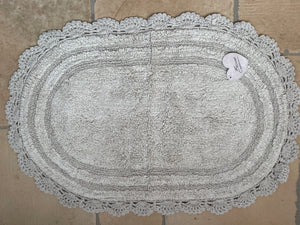 Tappeto Bagno Con Crochet Ovale
