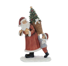Carica l&#39;immagine nel visualizzatore di Gallery, Decoro Santa Claus Con Bimbo e Led
