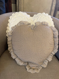 Cuscino Cuore Con Rouches Tiepolo