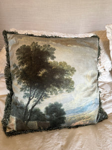 Cuscino Velluto Con Frangia Velvet