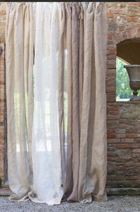 Tenda In Lino Basica Blanc