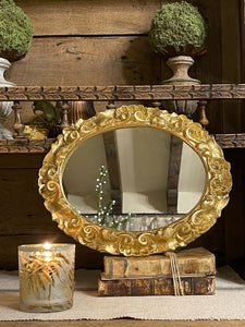 Cornice Ovale Con Intarsi