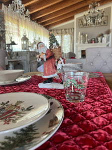 Decoro Santa Claus Con Bimbo e Led